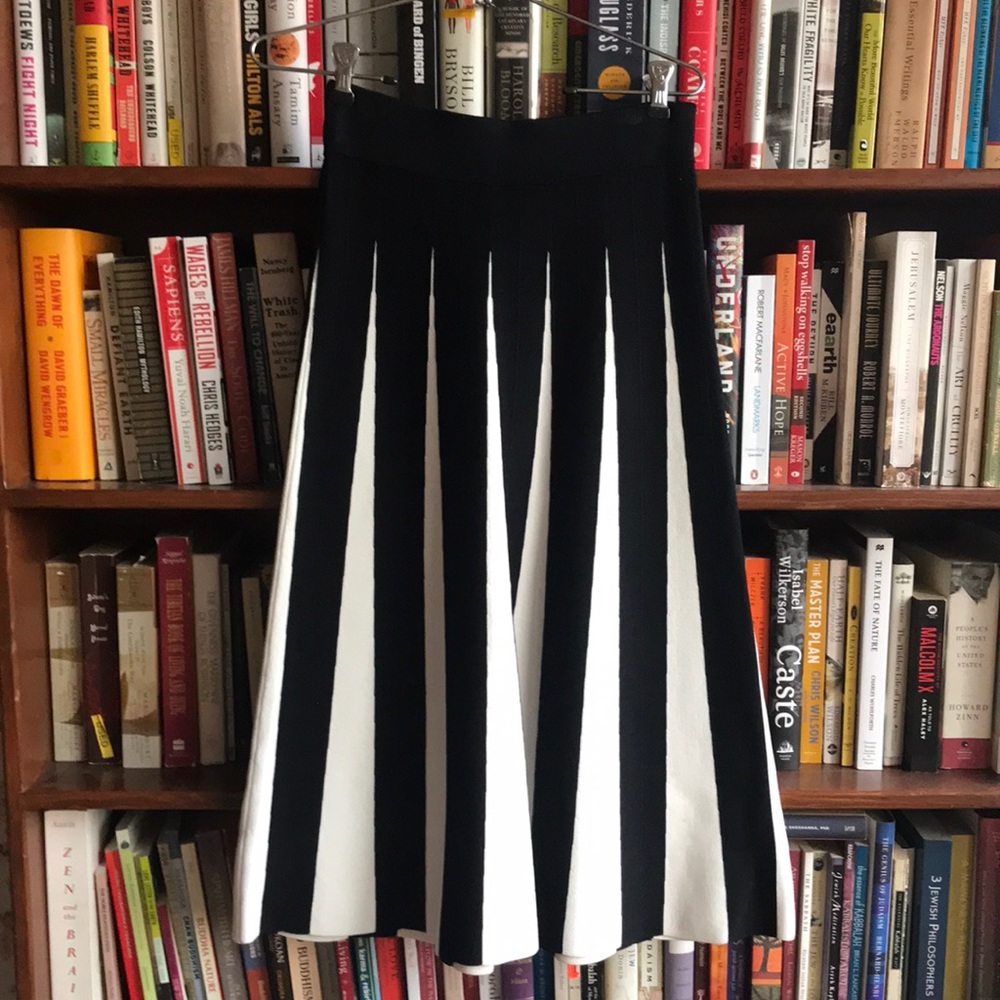 Anthropologie Maeve Art Deco Monochrome Skirt
